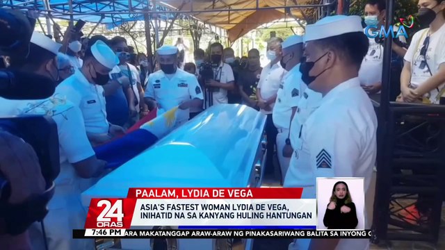 Asia's fastest woman Lydia De Vega, inihatid na sa kanyang huling hantungan | 24 Oras