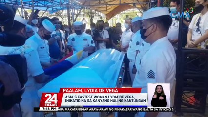 Asia's fastest woman Lydia De Vega, inihatid na sa kanyang huling hantungan | 24 Oras