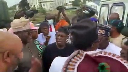 APC PRESIDENTIAL CANDIDATE BOLA AHMED TINUBU ARRIVES OLUSEGUN OBASANJO HOUSE FOR CONSULTATIONS