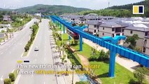 الصين تبني أول قطار معلق بالعالم يستخدم مغناطيس دائم ويعمل بدون كهرباء