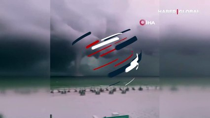 ABD'de korkutan su hortumu! O anlar kameraya böyle yansıdı