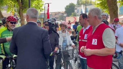 Deprem farkındalığı için pedal çevirdiler
