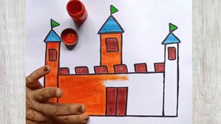 How To Draw King Castle l Easy King Castle Drawing For Kids l Kids Drawing l Drawing Coloring Art