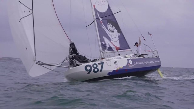 Les Sables Les Açores Les Sables 2022 : Arrivée de Léo Bothorel, 2ème Série de l'étape 2 et vainqueur au général / Les Sables d'Olonne Vendée Course au Large