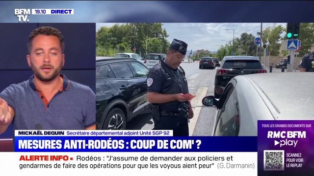 Mickaël Dequin (Unité SGP 92) sur les rodéos urbains: La police est à la limite de ce qu'elle peut faire