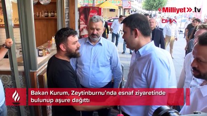 Bakan Kurum Zeytinburnu’nda esnafla sohbet etti