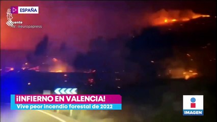 Valencia vive su peor incendio forestal de 2022