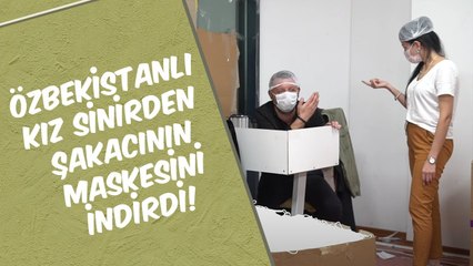 Özbekistanlı Kız Sinirden Şakacının Maskesini İndirdi! _ Mustafa Karadeniz