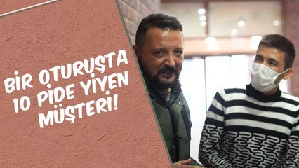 Bir Oturuşta 10 Pide Yiyen Müşteri!   Mustafa Karadeniz