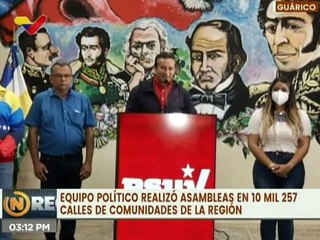 Equipo político del PSUV realizó asambleas en 10 mil 257 comunidades del estado Guárico