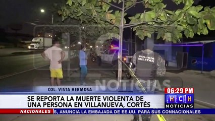 Download Video: De varios disparos asesinan a joven motociclista en Villanueva, Cortes