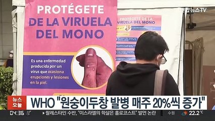 WHO "원숭이두창 발병 매주 20%씩 증가"