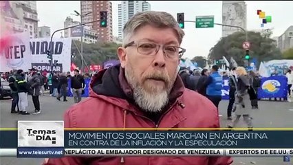 下载视频: Argentina: Masiva movilización de gremios sindicales y movimientos sociales contra la inflación