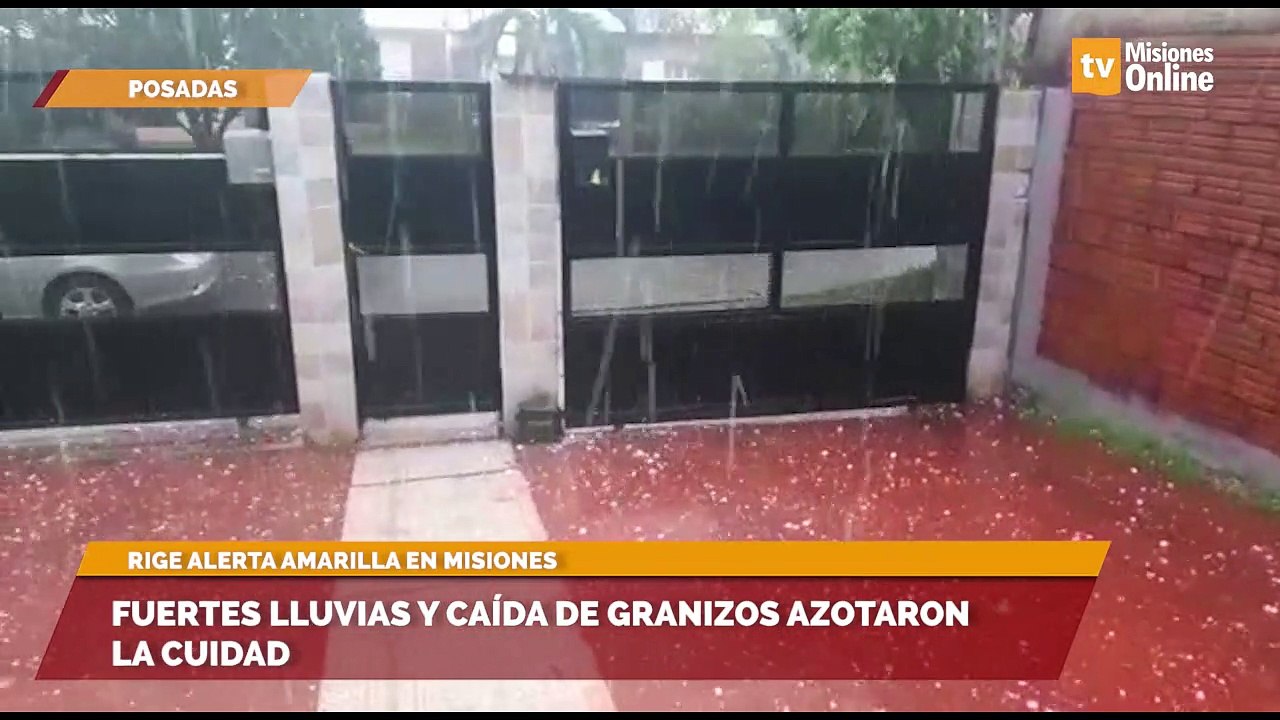 Fuertes lluvias y caída de granizos azotaron la cuidad