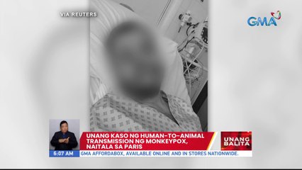 Unang kaso ng human-to-animal transmission ng monkeypox, naitala sa Paris | UB