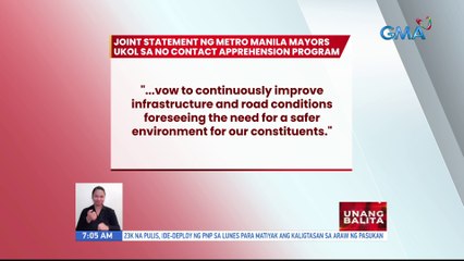 Metro Manila mayors, nanindigan ukol sa pagpapatupad ng No Contact Apprehension Program | UB