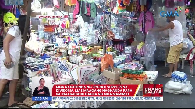 Mga nagtitinda ng school supplies sa Divisoria, mas maagang naghanda para sa inaasahang dagsa ng mga mamimili | UB