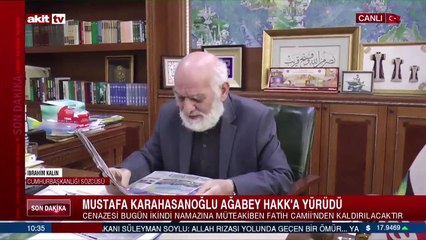 Cumhurbaşkanlığı Sözcüsü İbrahim Kalın taziye mesajını iletti