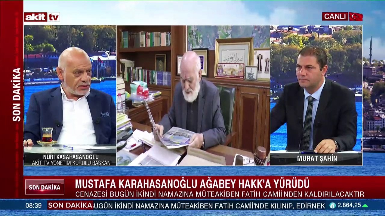 Akit Medya Grubu Yönetim Kurulu Başkanı Nuri Karahasanoğlu taziye mesajlarını kabul etti.