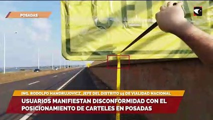 Usuarios manifiestan disconformidad con el posicionamiento de carteles en Posadas