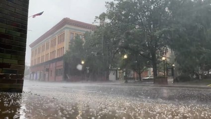 Rain and hail hammer the Northeast