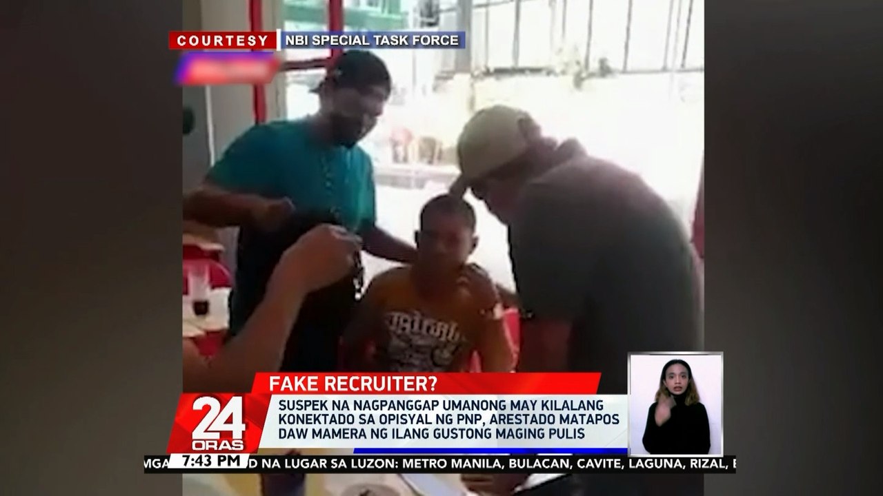 Suspek na nagpanggap umanong may kilalang konektado sa opisyal ng PNP, arestado matapos daw mamera ng ilang gustong maging pulis | 24 Oras