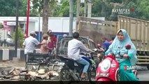 Mobil Pikap Muatan Barang Bekas Terbakar di SPBU Bangkalan
