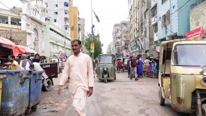 Karachi Pakistan Walking EXTREME BUSY Streets
