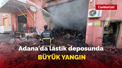 Adana'da lastik deposunda yangın : 2 yaralı