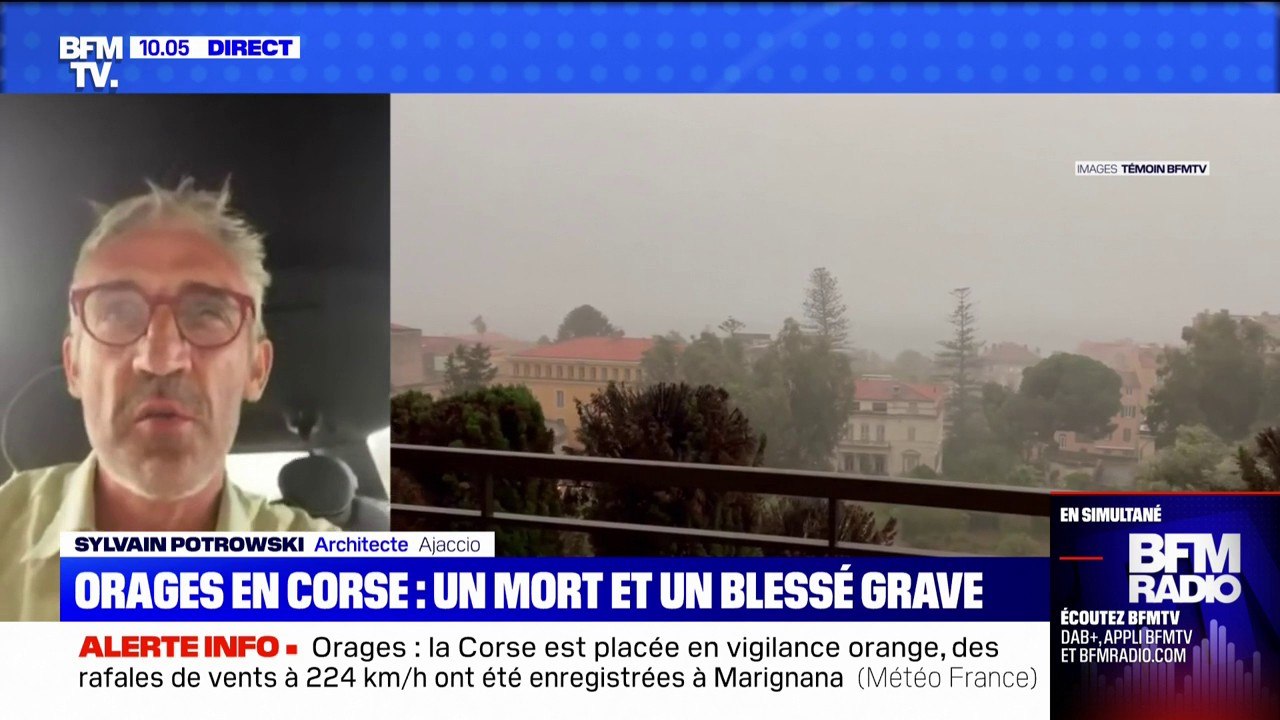 Orages en Corse: pour cet architecte vivant à Ajaccio, "on est comme après une tornade, il n'y a plus rien, c'est le calme"