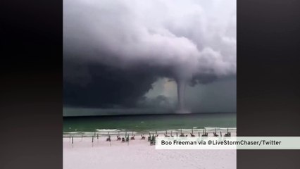 Massive waterspout appears on coast of Florida