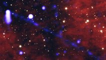 40 trillion-mile-long matter & anti-matter beam imaged by Chandra X-ray Observatory