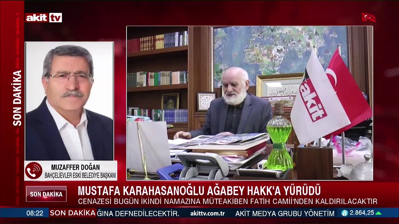 Bahçelievler eski belediye başkanı Muzaffer Doğan, Akit Medya Grubu Yönetim Kurulu Başkanı Mustafa Karahasanoğlu'ya baş sağlığı diledi.