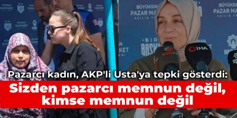 Konyalı pazarcı kadın, AKP'li Leyla Şahin Usta'ya tepki gösterdi: Sizden pazarcı memnun değil, kimse memnun değil