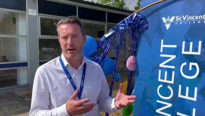 Principal of St Vincent College Andy Grant gives his reaction to grades on results day