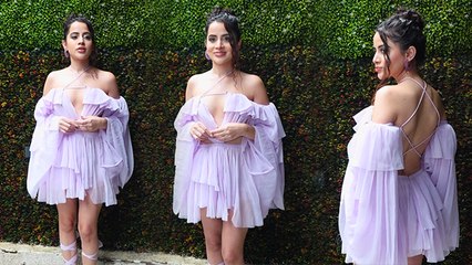 Urfi Javed Purple Front Cut   Frill Dress Look Viral, Fans ने कहा इसी की कमी | Boldsky*Entertainment