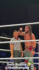 Seth Rollins BULLYING REF!!! #wwe #sethrollins