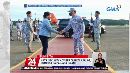 Nat'l Security Adviser Clarita Carlos, bumisita sa Pag-asa Island | 24 Oras