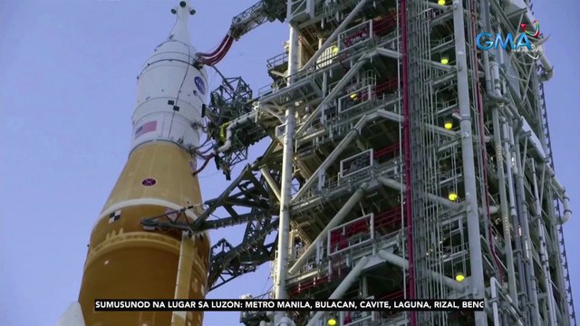 Moon rocket ng NASA na Space Launch System , nailipat na sa launchpad; sasalang sa unang misyon nito na Artemis 1 sa Aug. 29 | 24 Oras