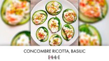 Concombre ricotta, basilic