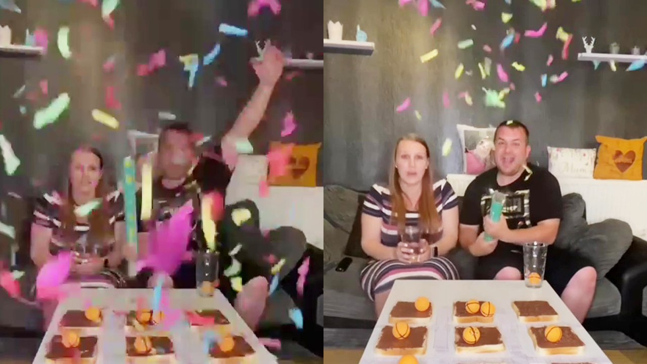 'Creative UK couple plays tic tac toe with ping pong balls and chocolate-covered bread!'