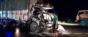 पिकअप व मिनी ट्रक की भिड़ंत में एक की मौत, तीन गम्भीर घायल