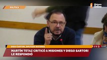 Martín Tetaz criticó a Misiones y Diego Sartori le respondió