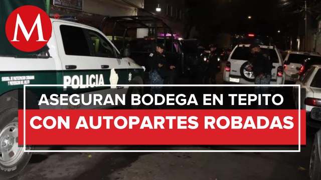 Aseguran más de 200 toneladas de autopartes robadas en Tepito