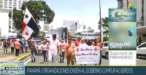 Pueblo panameño reclama incumplimiento gubernamental de sus exigencias