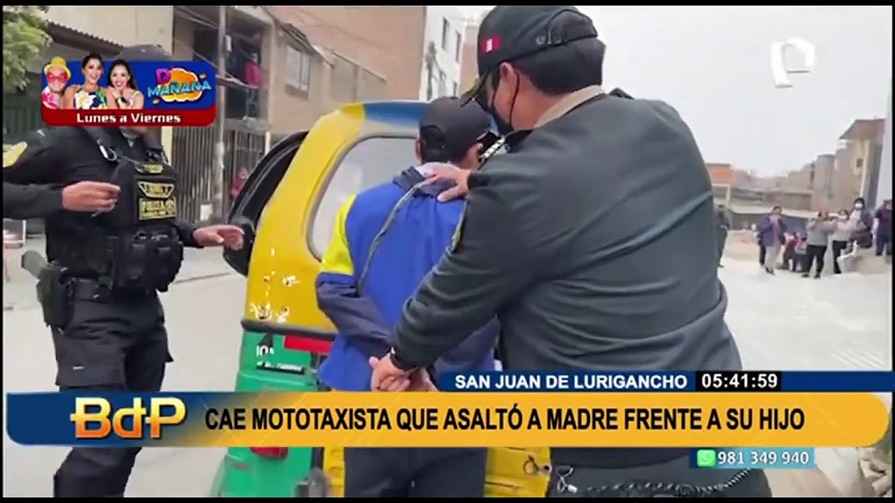 Caen "Los Buitres de Circunvalación" en SJL: Detienen a raqueteros que usaban mototaxi para robar