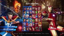 Ghost Rider & Doctor Strange vs Iron Man & Thor (Hardest AI) - Marvel vs Capcom- Infinite