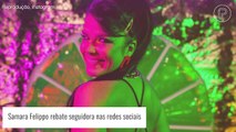 Samara Felippo aponta machismo em crítica de seguidora por rotina 'estranha' e maternidade: 'Medíocres'