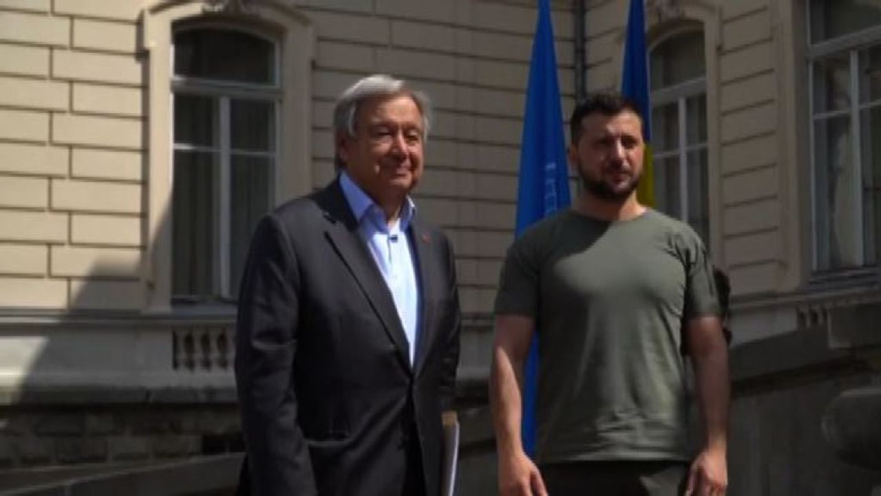 Ucraina, a Leopoli l'incontro fra Zelensky e Guterres