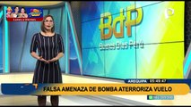 Arequipa: Falsa amenaza de bomba en avión desata el caos en vuelo